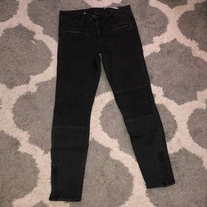 Zara medium rise Moto jeans